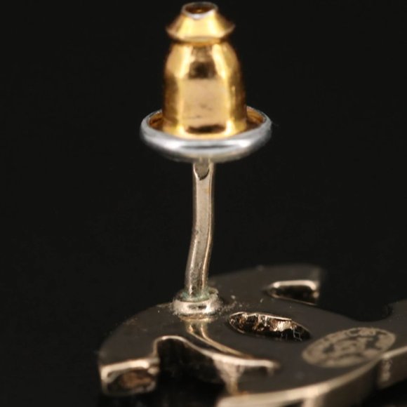 Chanel Multicolor Rhinestone CC Stud Earrings - Picture 5 of 6